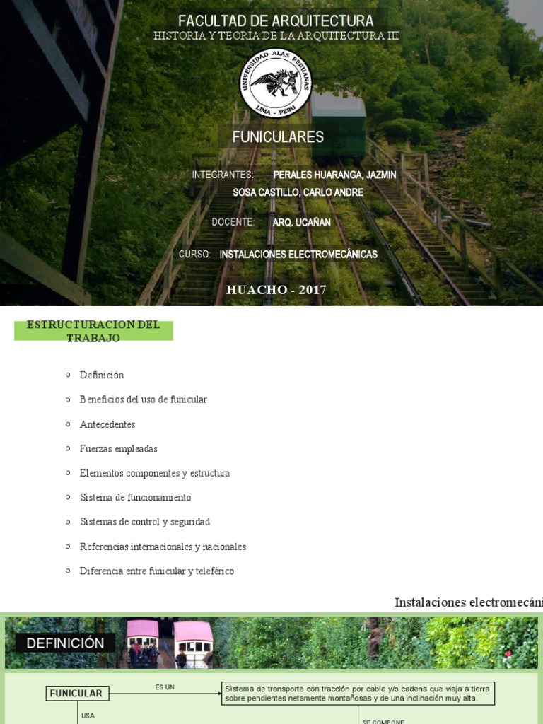 Definición y Funcionamiento del Funicular | PDF | Tren | Fricción