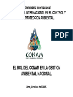 El Rol Del CONAM en La Gestión Ambiental Nacioanl