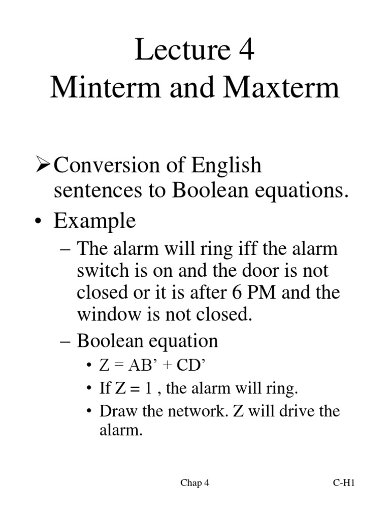 Minterm and Maxterm Concepts Explained | PDF | Numbers | Mathematical Logic