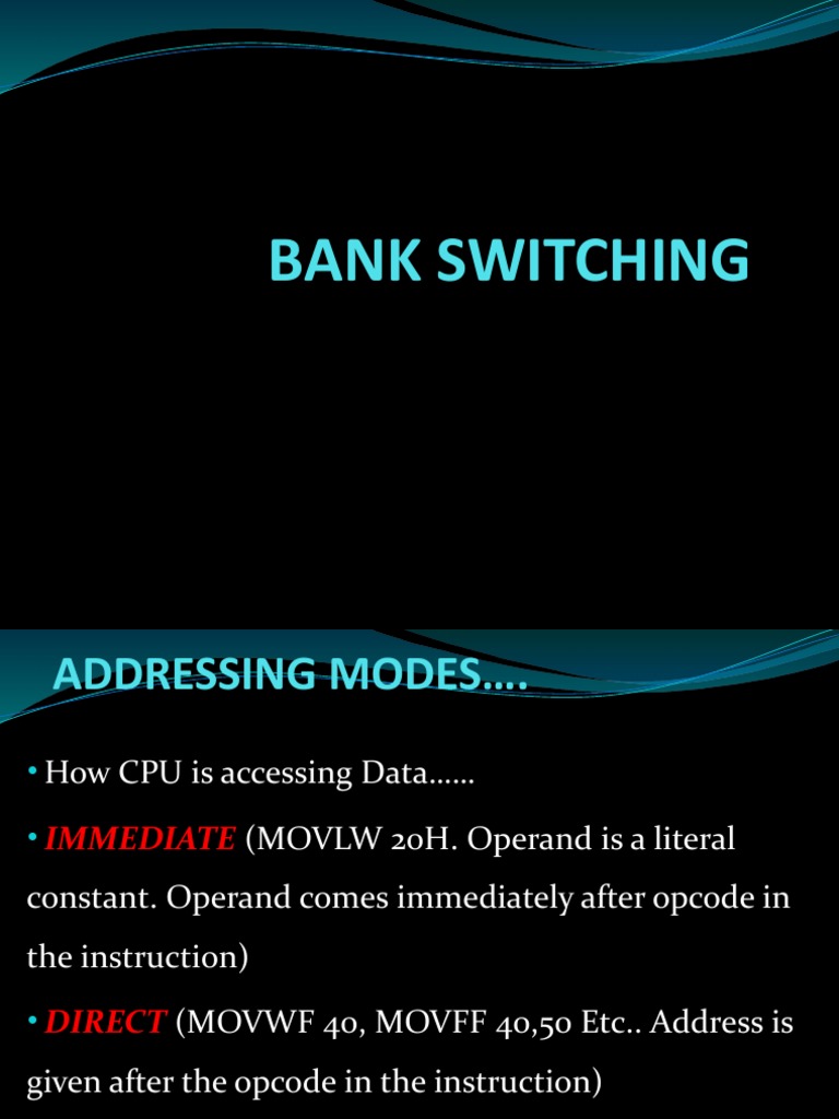 Bank Switching in PIC18 Assembly | PDF | Random Access Memory ...