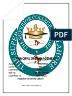 Principal of Management: Superior University Lahore