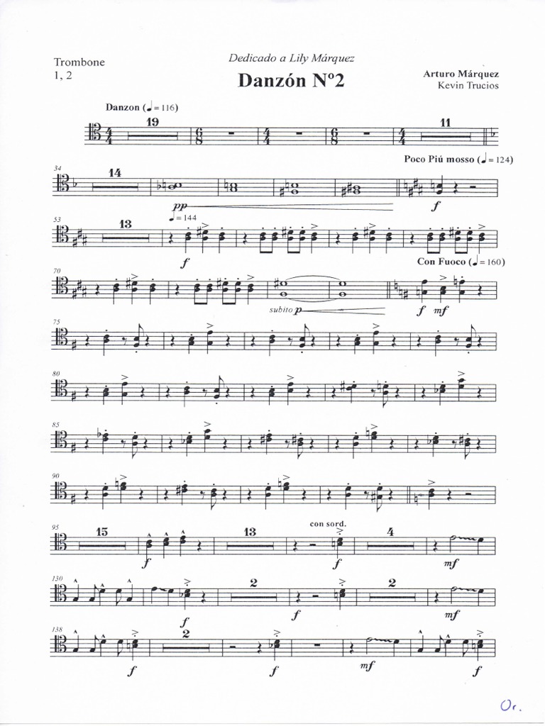 Danzón No 2 Low Brass Pdf