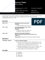 Salman Patel Software Engineer Resume