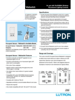 Ccupant Ensor / Wallswitch: General Description Specifications