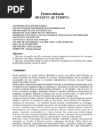 Proiect didactic-Timpul si spatiul