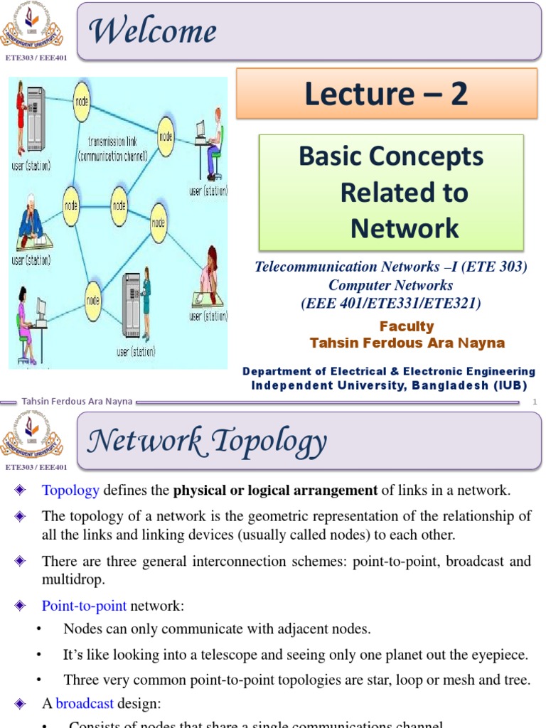 Welcome: Basic Concepts Related To Network | PDF | Network Topology ...