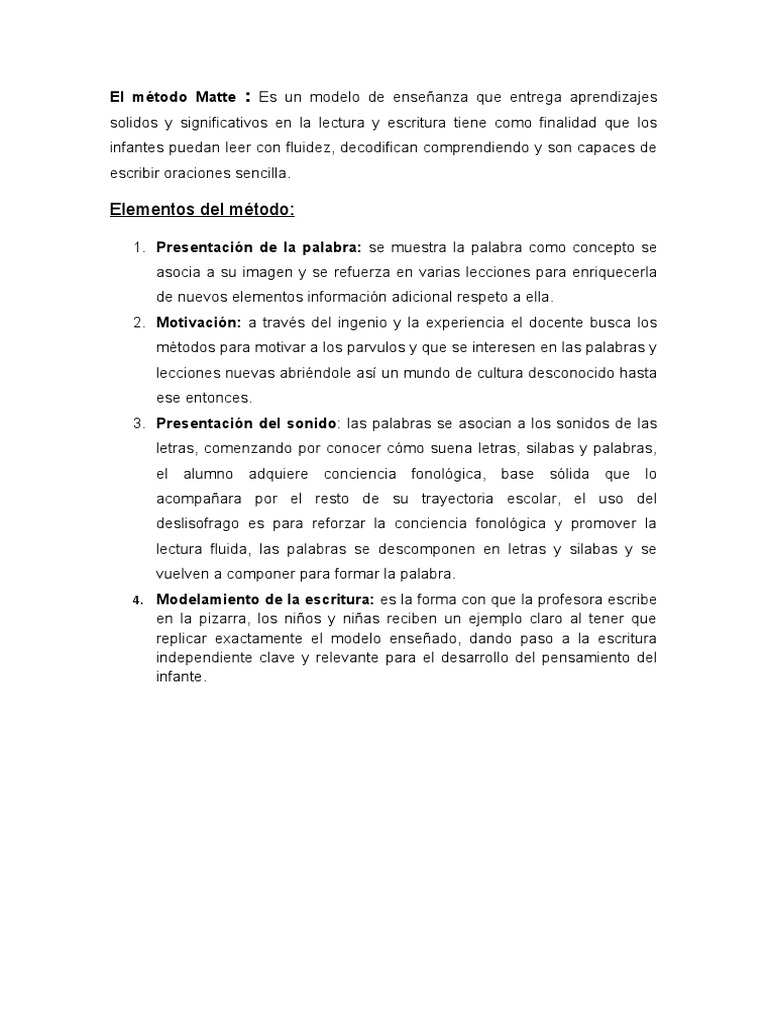 El Método Matte | PDF
