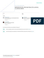 Alteraciones de La Comprension Del Lenguaje Oral e PDF