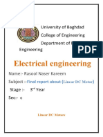 Electrical Engineering: University of Baghdad College of Engineering Department of Mechanical Engineering