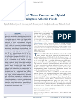 Impact of Soil Water Content On Hybrid Bermudagrass Athletic Fields