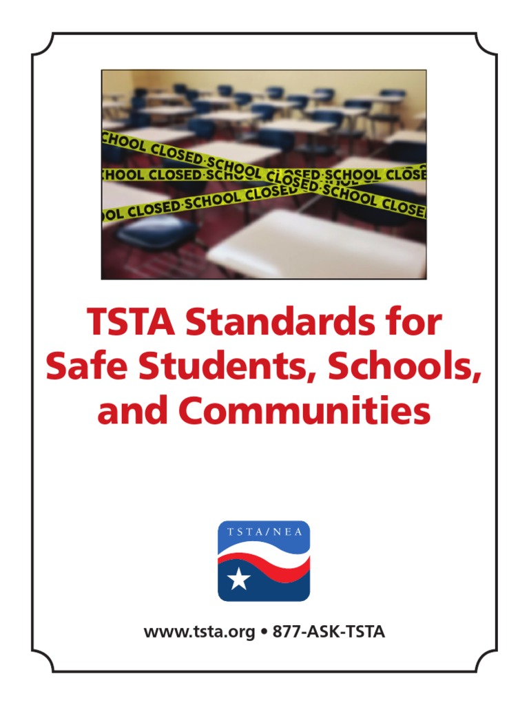 Tsta Standards For Safe Schools | PDF | Hygiene | Personal Protective ...