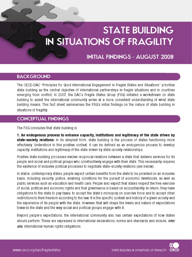 State Building in Fragile Situations | PDF | Peacebuilding | Legitimacy ...