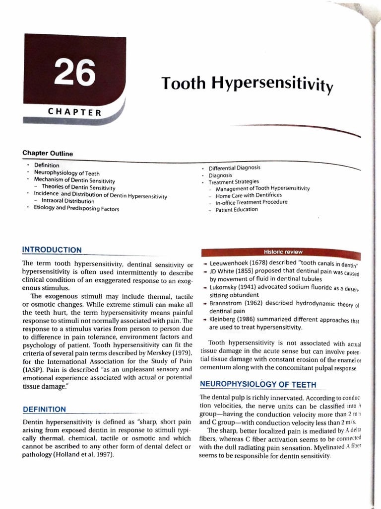 Understanding Tooth Hypersensitivity | PDF | Dentin | Human Tooth