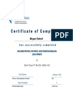 Documentation Continuing Education Certificate