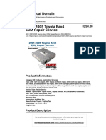 2001-2005 Toyota Rav4 ECM Repair Service - Technical Domain PDF