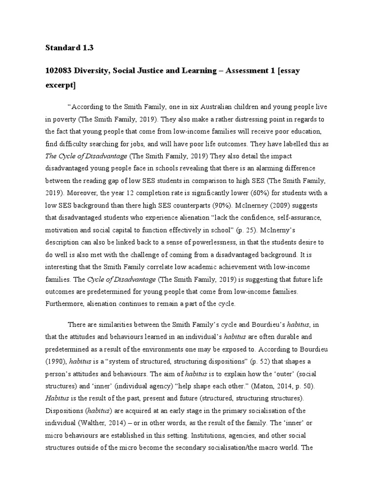 Standard 1 PDF Socioeconomic Status Poverty