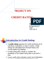 Project On Credit Rating: Prepared By: Shreya Kapoor Year 3769, SEC-A