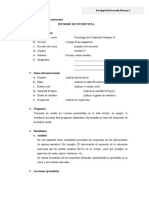 Modelo de Informe de Entrevista Adultez Tardía. Producto Académico