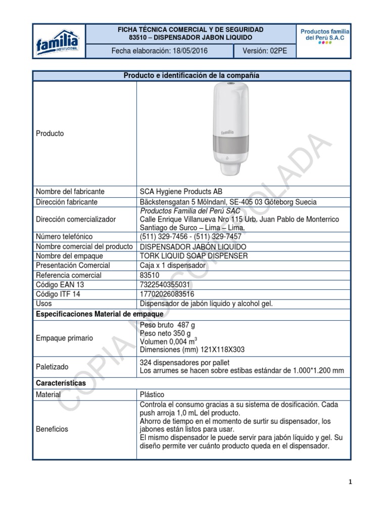 Dispensador de jabón dispensador de líquido Push-O – Grandado