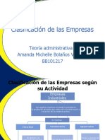 Clasificación de Las Empresas