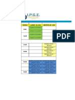 Horario Tentativo