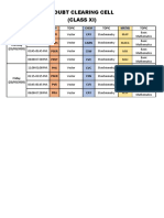 Doubt Clearing Cell (Class Xi) : PVK CAY Pbks Carn PSKR CSW PPKT CVC PHS CVC PSKR CSN PVK CVS PRA CAY