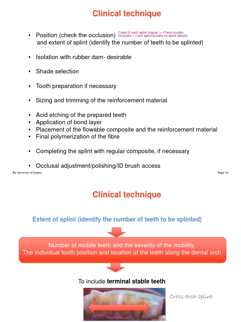 Dental Mobility Splinting Techniques | PDF | Dentistry | Mouth