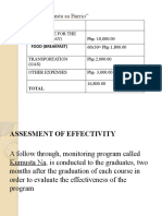 Costing For "Fiesta Sa Barrio"