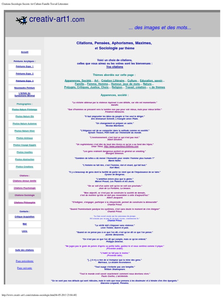 Citations Sociologie Societe Art Culture Famille Travail Litterature Poesie Michel De Montaigne
