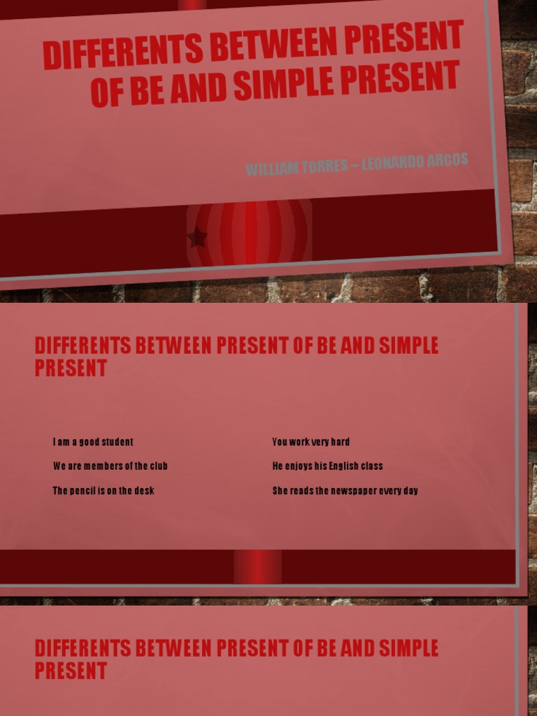 Differences Between Present Tenses | PDF | Foreign Language Studies