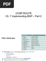 CCNP Route Ch. 7 Implementing BGP - Part 2