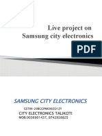 Live Project On Samsung City Electronics