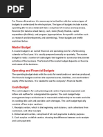 Types of Budgets