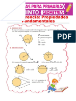 Propiedades Fundamentales de La Circunferencia para Quinto de Primaria PDF