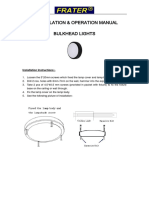 Installation & Operation Manual Bulkhead Lights