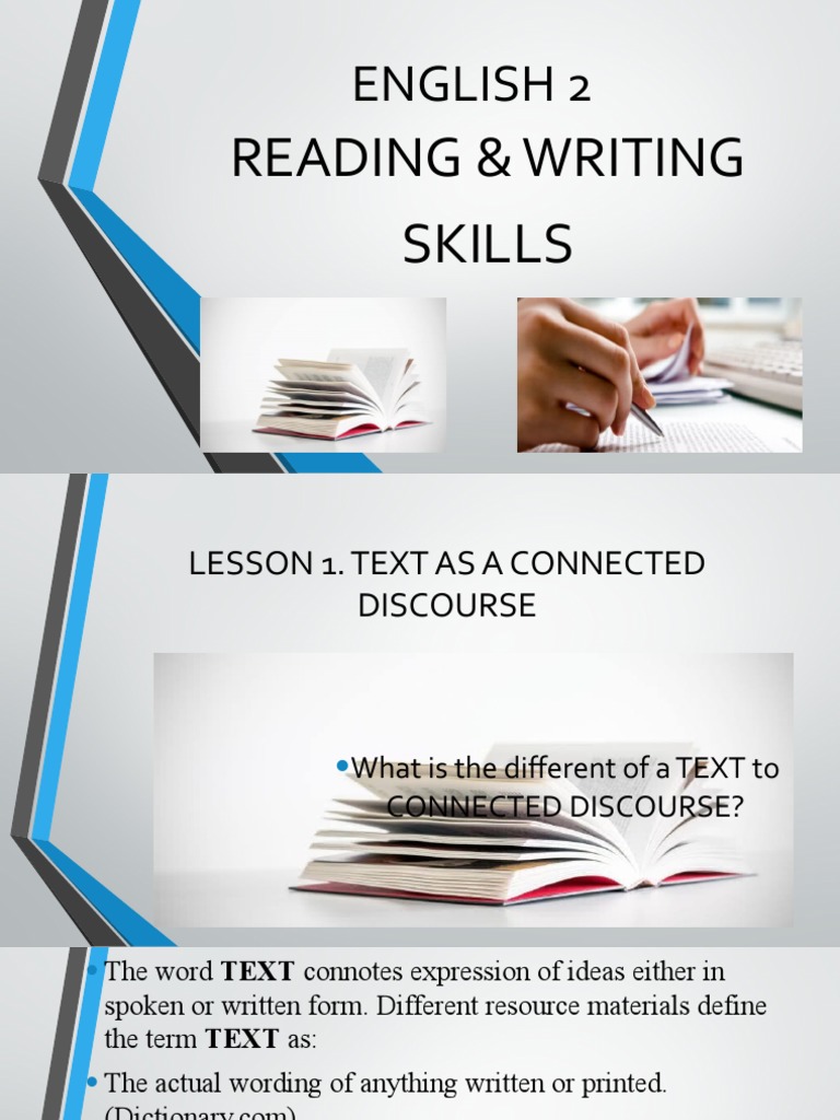 Understanding Text and Discourse Concepts | PDF | Discourse | Essays