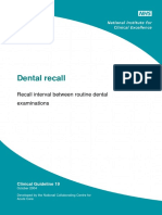 Recall Interval Between Routine Dental Examinations