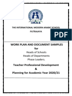 Workplan - TPD & Planning 2020-21 PDF