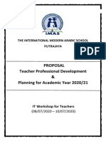 Proposal - TPD & Planning 2020-21 - IT Workshop