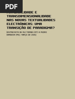 Transdimensionalidade em textualidades digitais-Entrevista de Rui a Pedro