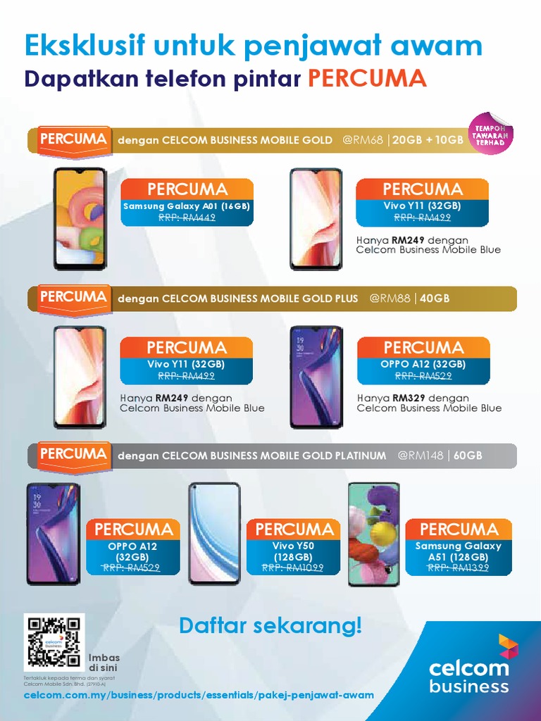 Cara Dapatkan Handphone Percuma Celcom
