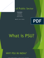 Role of Public Sector: Presented by