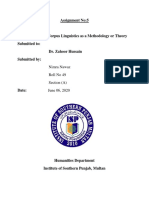 Forensic Linguistics Assignment No.5 PDF