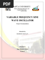 Variable Frequency Sine Wave Oscillator: Mapúa University