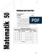 PAT Matematik Tingkatan 2 KSSM Contoh 2