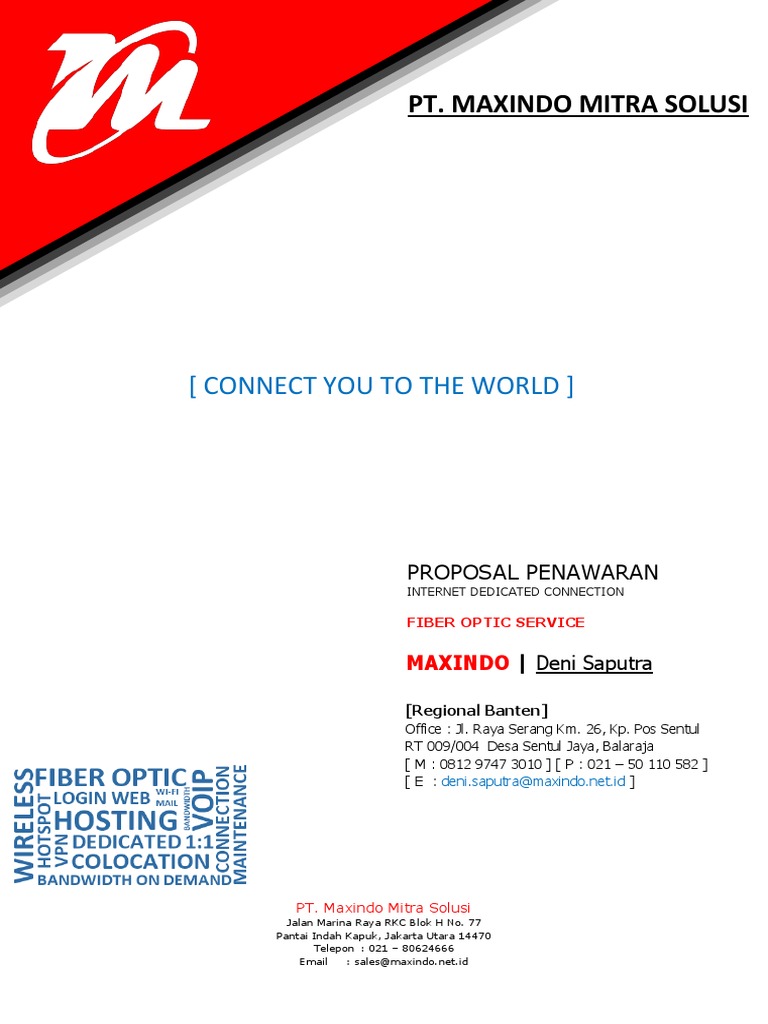 Proposal Penawaran Koneksi Internet Dedicated Maxindo, PT. Adelphi ...