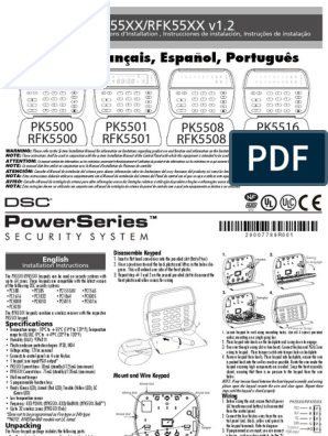 DSC Power Series Rf5501-433na Keypad Tested Working for sale