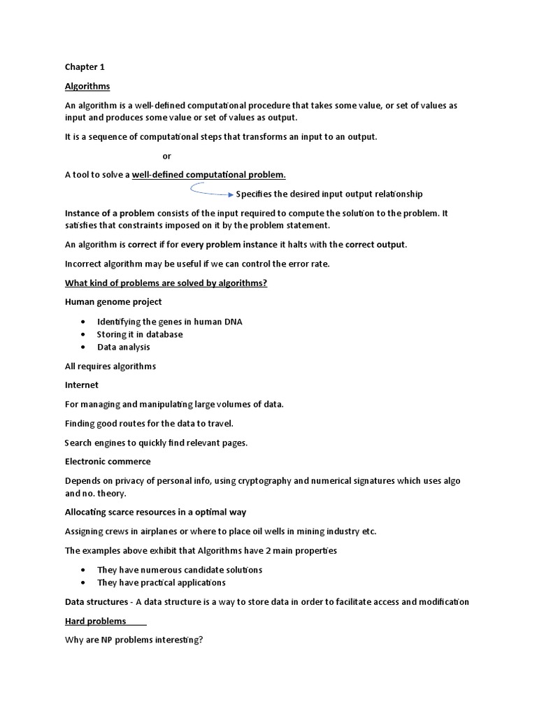 Chapter 1 | PDF | Algorithms | Input/Output