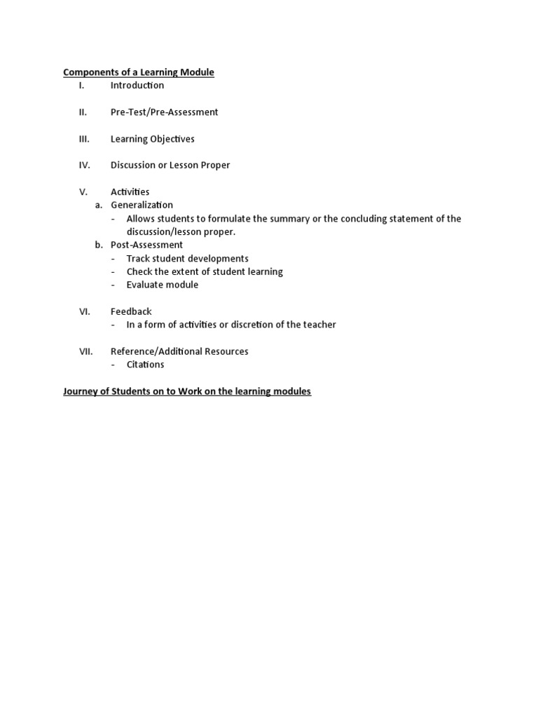 Components of A Learning Module | PDF