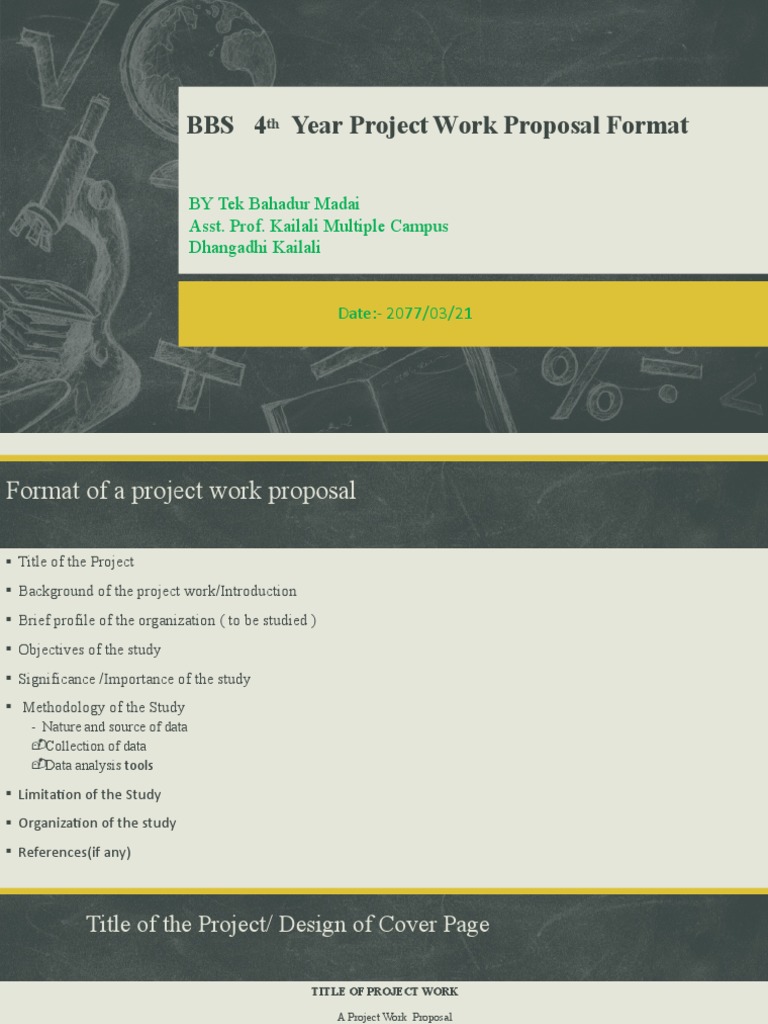 BBS Project Proposal Format Guide | PDF | Statistics | Methodology